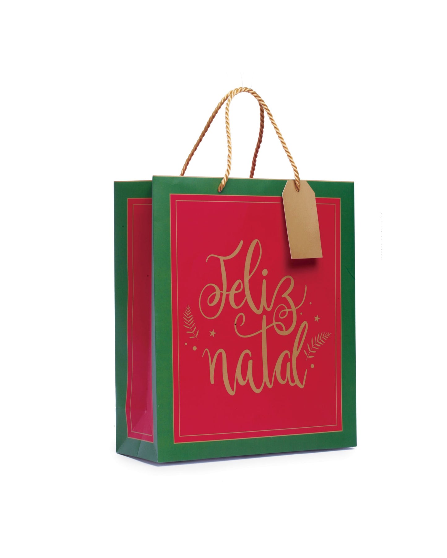 Sacola Premium Feliz Natal 31x26x10 cm