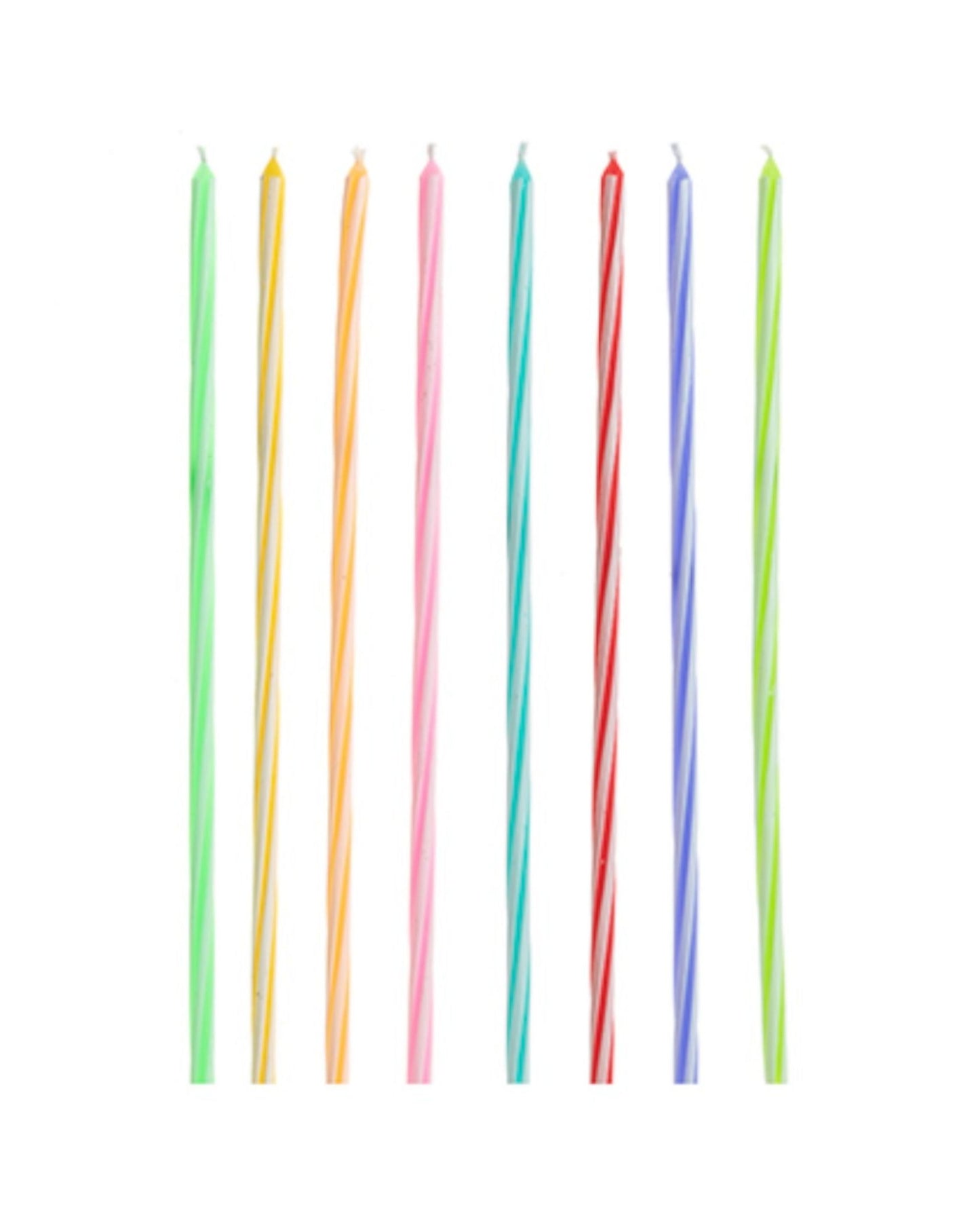 Velas Listras Cores (8 Un.)