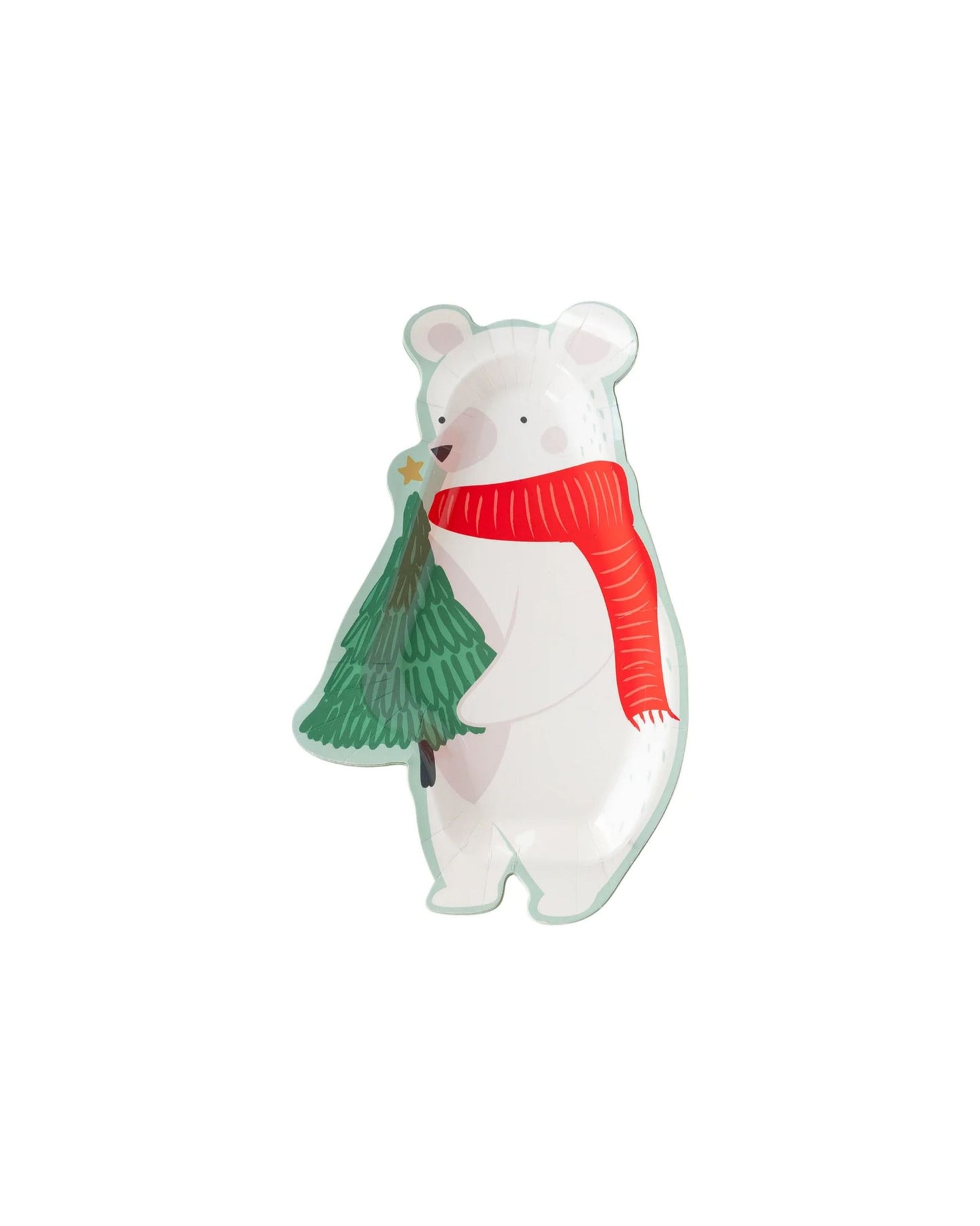 Pratos papel urso polar (8 Un.)